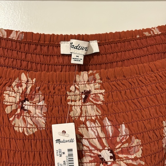NWT Madewell Lucie Floral Smocked Peplum Top size M - Picture 3 of 5